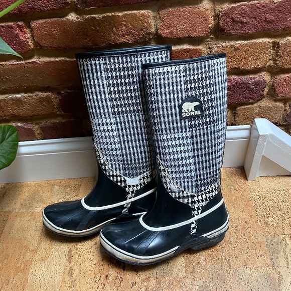 Sorel Shoes - Sorel Houndstooth Rainboots